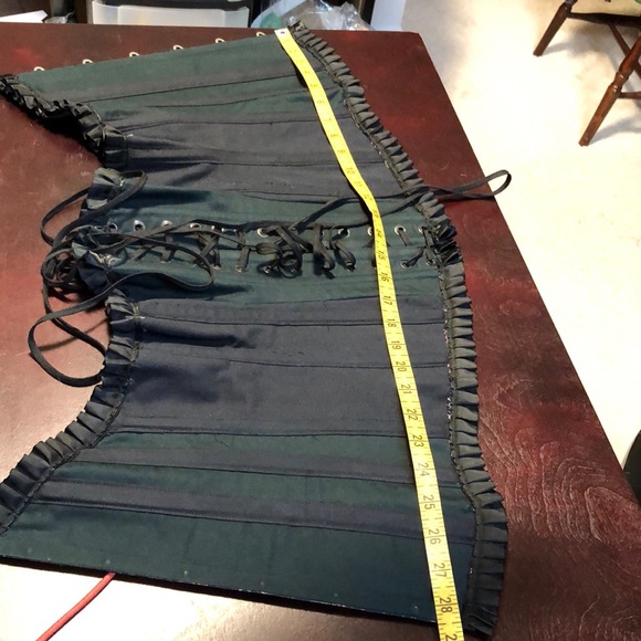 25” Overbust Corset Ruffle Black Pink Lilac Pattern Damask Jacquard Witchy Fairy - Picture 11 of 12